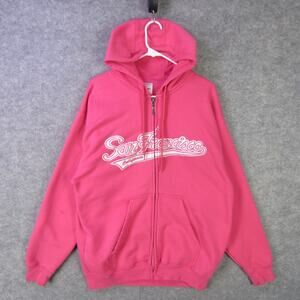 San Francisco California Hoodie Large Pink Full Zip GOGO Sports Fleece